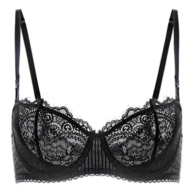 Afbeelding van DOBREVA Dames Beugelbeha X Back Balconette met Kant zonder Inzetstukken zwart 90D