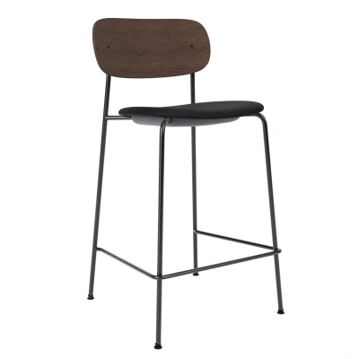 Afbeelding van Audo Copenhagen Co Counter Barkruk H97 Zitting Siërra 1001 Donker Eiken