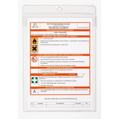 Afbeelding van 5x Durable Documenthoes met ophangoog A4, transparant