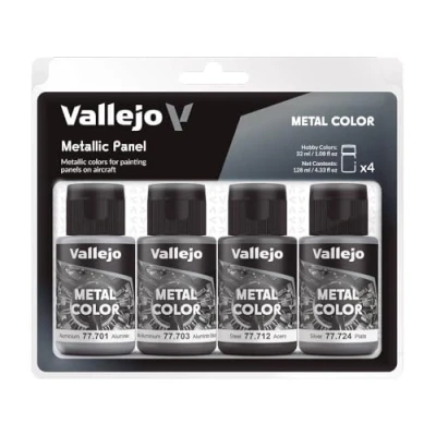 Afbeelding van Vallejo Metal Color Metallic Panel Set (4)