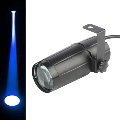 Afbeelding van Led pinspot, 3 W, DJ effect, blauw, puntspot, mini straallicht, partyclub, bar, podiumlamp, voor discoballen het ophangen van podiumverlichting