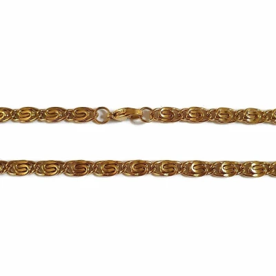 Afbeelding van Griekse ketting goudkleurig chirurgisch staal 50cm 5mm