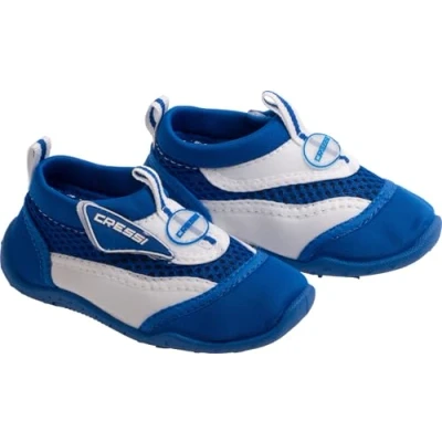 Afbeelding van Cressi Coral Jr kinderbadschoenen voor zwembad en strand, meerkleurig (wit/blauw), 33 EU