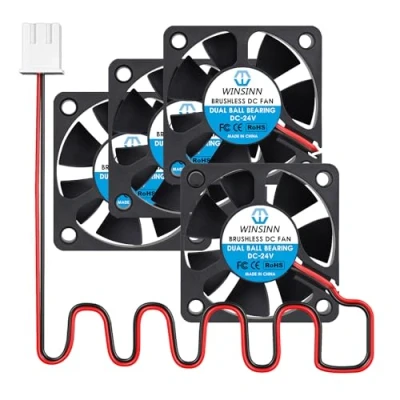 Afbeelding van WINSINN DC 50 mm ventilator 24 V 5020 dubbele kogellagers volt borstelloze koeling x 20 2PIN (verpakking van 4)