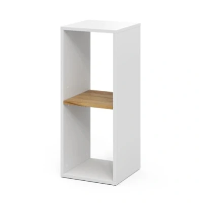 Afbeelding van Vicco TomyBoekenplank 30 x 74 cm met 2 open vakken Eik wit/goud
