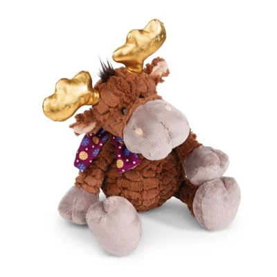 Afbeelding van zachte knuffel eland Thure 27cm bruin Duurzaam zacht speelgoed gemaakt van pluche, schattig om mee te knuffelen en spelen, geweldig geschenkidee
