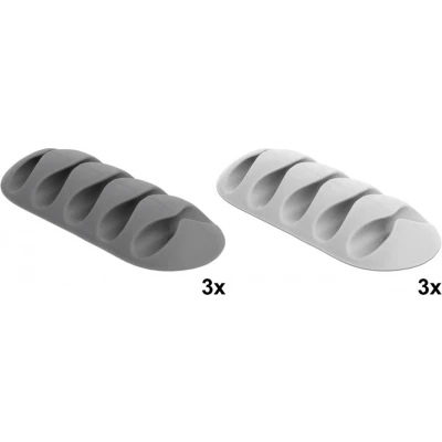 Afbeelding van Delock kabelhouder met 5 doorvoeren set 6 stuks