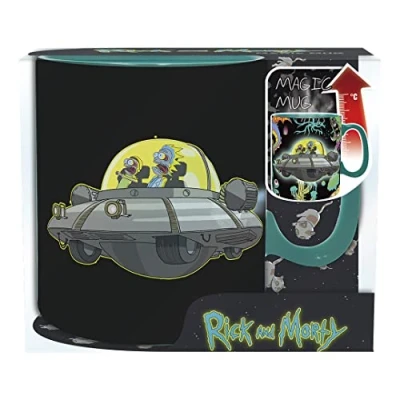 Afbeelding van RIck &amp; Morty Beker Heat Change 460 ml Space Ship