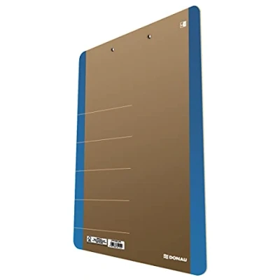 Afbeelding van DONAU LIFE 2710001FSC 10 klembord A4 hard karton met metalen clip, robuuste klem afgeronde hoeken, blauw