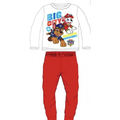 Afbeelding van Paw Patrol pyjama wit rood Maat 116 / 6 jaar