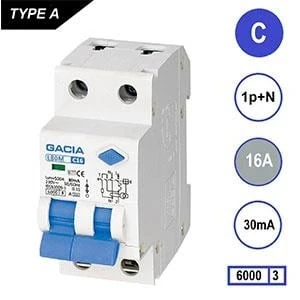 Afbeelding van Gacia aardlekautomaat 1p+n C16A 30mA