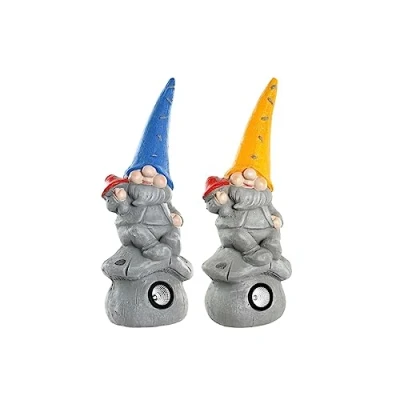 Afbeelding van Decoratieve figuren DKD Home Decor Kabouter Aluminium 20 x 50 cm Magnesium (2 Stuks)