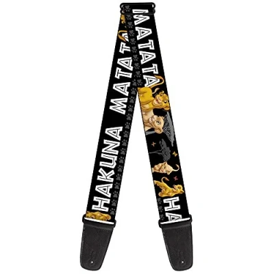Afbeelding van Buckle Down GS WDY046 Gitaarband Leeuwenkoning Simba Nala Hakuna Matata 2 Inch breed, 86,4 152,4 cm