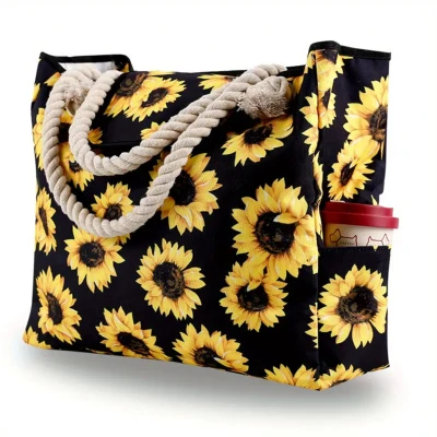 Afbeelding van Bovista Strandtas Ibiza Tas Tote Bag Shopper Zonnebloem