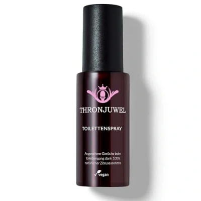 Afbeelding van Thronjuwel toiletparfum tegen geurtjes op het toilet, toiletspray voor een prettige geur in de badkamer geurneutralisering toilet &amp; badkamer, 50 ml handtas onderweg