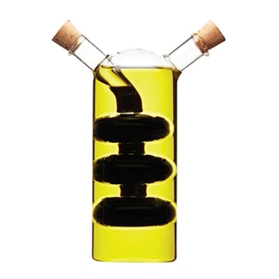 Afbeelding van KitchenCraft 2 in 1 Olie en Azijnflesje, 0.1 0.3 L, Glas World of Flavours