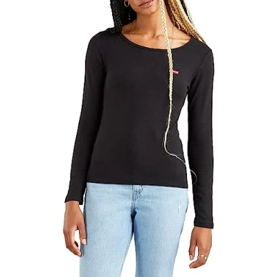 Afbeelding van Levi&#039;s TEE 2 PACK Longsleeve, Dames, Maat: Large, Mineral black