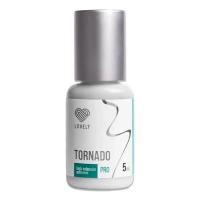 Afbeelding van LOVELY Eyelash Glue TORNADO (5ml, kleur: ZWART) ultrasnelle lijm, droogtijd: IMMEDIATELY 8 weken kleefkracht, zeer duurzaam, voor professionele wimperverlenging, Verlengingslijm