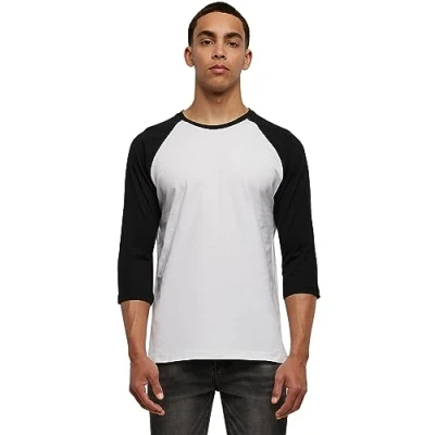 Afbeelding van Urban Classics Contrast 3/4 Sleeve Raglan Longsleeve, Heren, Maat: Small, White/black