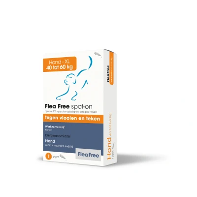 Afbeelding van Flea Free Spot On Hond Xlarge Anti vlooien en tekenmiddel 1 pip 40 60 Kg