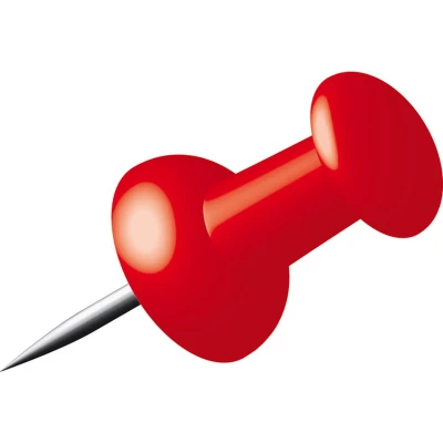 Afbeelding van Alco Al 662 12 Pushpins Doosje A 40 Stuks Rood