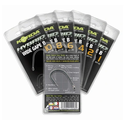 Afbeelding van Korda Wide Gape B Barbless (10 pcs) Maat : Size 6