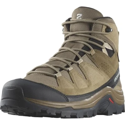 Afbeelding van Salomon Quest ROVE GTX Outdoorschoenen, Heren, Maat: 44 2/3, Kangaroo/kelp/black Leer en textiel