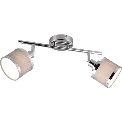 Afbeelding van TRIO AROSA Spot Chroom excl. 2x E14 28W Lampenkap grijs