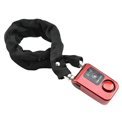 Afbeelding van Motorfietskettingslot, waterdichte Bluetooth Smart Y797G fietsslot ketting met sterk slot, 110 dB alarm, app besturing voor iOS/Android