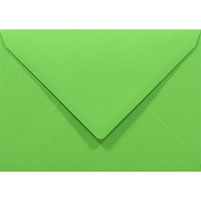 Afbeelding van Netuno 50 stuks groene C6 enveloppen 114x162mm Rainbow 80g puntklep zonder venster voor bruiloft kerst wenskaarten uitnodigingen