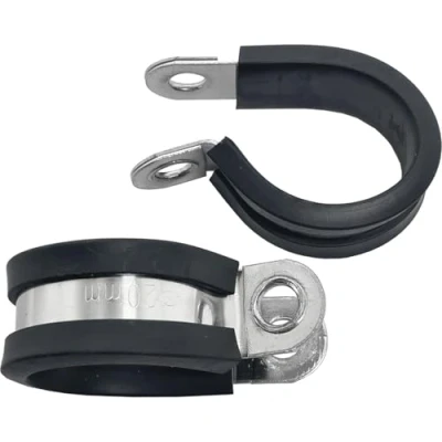 Afbeelding van Lumonic 5x 20mm buisklemmen met rubber inlage roestvrij staal V2A I kabelklemmen voor schroeven slangklem 20mm, buisklemmen, bevestigingsklem