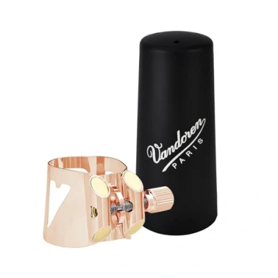 Afbeelding van Vandoren LC01PGP Optimum ligatuur rose gold voor Bb klarinet + beschermkap