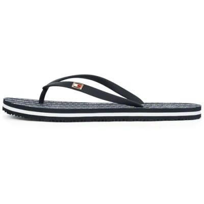 Afbeelding van TOMMY HILFIGER Dames STRAP BEACH SANDAL Flip Flops, Blauw (Space Blue), 6 UK, Ruimte Blauw, 39 EU