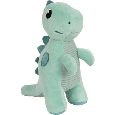 Afbeelding van small foot knuffel dinosaurus groen &quot;Dino&quot;, 17 cm, van pluche en ribfluweel, zachte als slaapmiddel, voor baby&#039;s peuters, 12686
