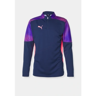 Afbeelding van Puma 1/4 ZIP Longsleeve, Heren, Maat: Medium, Club navy/dark amethyst