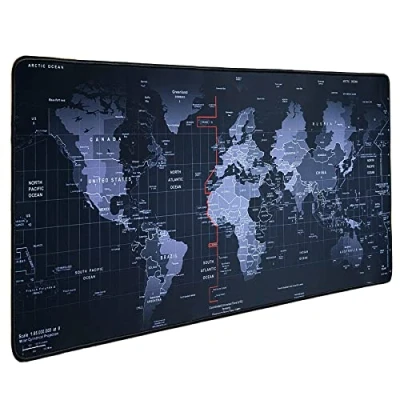 Afbeelding van Hosimoln 7030PAD7 Gaming muismat, grote muismat grootte 70 x 30 cm dikte 3 mm, premium getextureerde antislip en waterdichte computermuismat met gestikte randen voor gamen, kantoor thuis