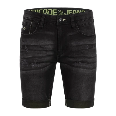 Afbeelding van Indicode Jeans Zalento Jeansshort, Heren, Maat: Small, Black