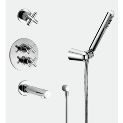 Afbeelding van Huber Suite Inbouw Badset met thermostaat en handdouche 915ST01HCR
