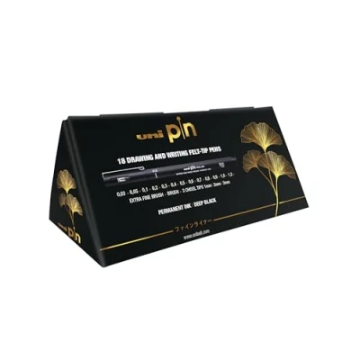 Afbeelding van uni ball PIN Black Felt Tip Pen Fineliners, water en vervagingsbestendige inkt, ideaal voor architecten, schetsen, scrapbooking, journaling, kunst, technische tekening,