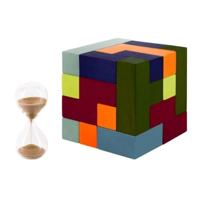 Afbeelding van Remember Spel Kubus 3D Beukenhout Multicolor