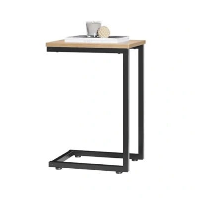 Afbeelding van SoBuy FBT44 HG Bijzettafel metaal Salontafel Laptop tafel MDF/grijs