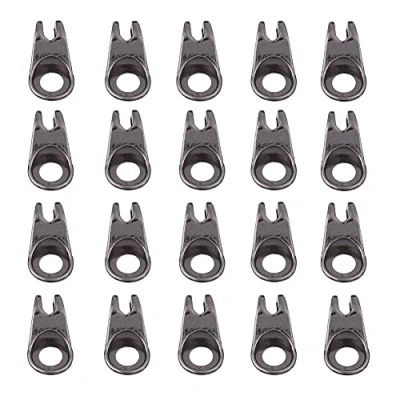 Afbeelding van 20 stuks veters haken boot kant haak armaturen met klinknagels voor camp hike klimmen reparatie schoenen gespen accessoires bronskleurig