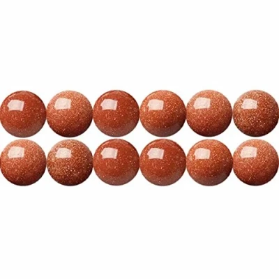Afbeelding van Skybeads Goudsteen, rond, 4 mm, halfedelstenen kralen om armbanden, halskettingen te rijgen, streng van 38 cm, ca. 90 stuks