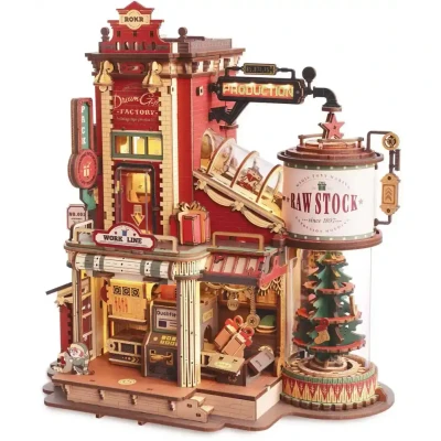 Afbeelding van Robotime Dream Gift Factory ROKR EAB01 Kerst Bouwpakket Knutselen Miniatuur