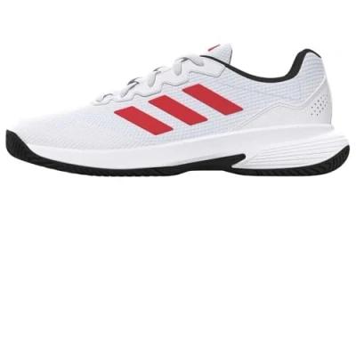 Afbeelding van adidas Performance Gamecourt 2 Tennisschoenen voor kleibanen, Heren, Maat: 41 1/3, Footwear white/lucid red/core black Textiel/ synthetisch