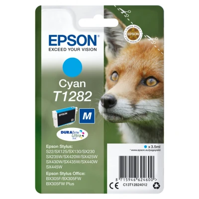 Afbeelding van Epson Fox Singlepack Cyan T1282 DURABrite Ultra Ink (C13T12824022)