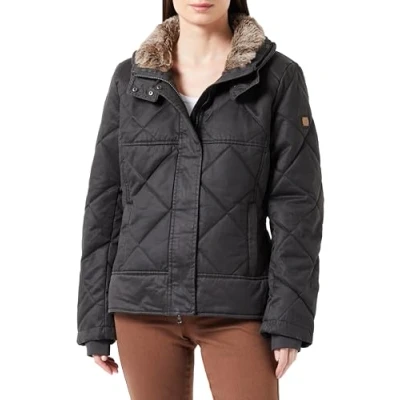 Afbeelding van camel active Blouson met opstaande kraag in vintage look Maat womenswear 42 Zwart