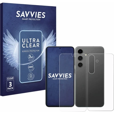 Afbeelding van Savvies Screenprotector voor Samsung Galaxy S24 (Voor+Achter) Folie Beschermfolie transparant (6 Stuks)