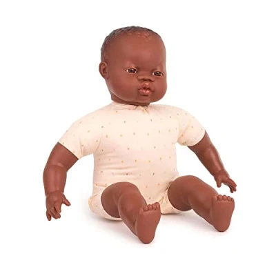 Afbeelding van Miniland zacht lijfje pop afrikaans