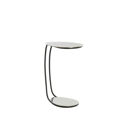 Afbeelding van Light &amp; Living Bijzettafel MARSH 42x27x53cm Zilver
